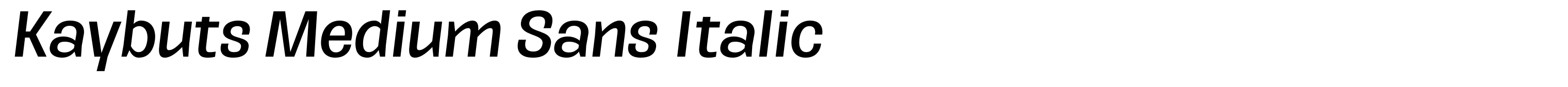 Kaybuts Medium Sans Italic